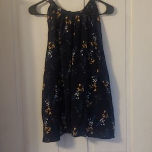 Blue floral halter top